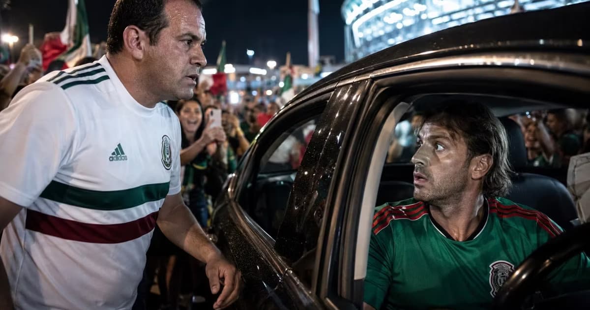 Cuauhtémoc Blanco y Chaco Giménez protagonizaron un momento inesperado durante la fiesta mexicana por la clasificación.