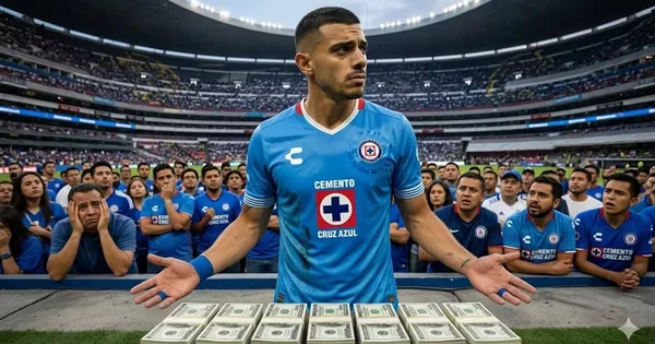 Giorgos Giakoumakis tiene en incertidumbre a la afición Cruz Azul. (Imagen generada por IA)