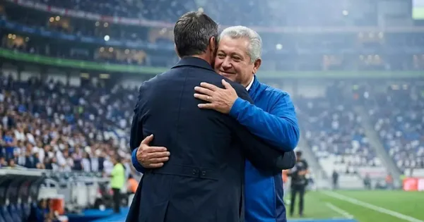 Ilustración digital de Víctor Manuel Vucetich abrazando a un entrenador