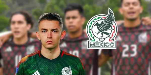 Álvaro Fidalgo con la playera de la Selección Mexicana