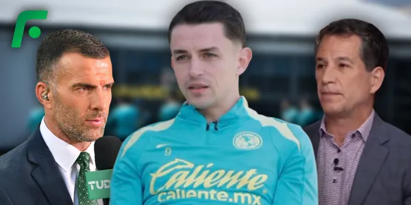 Álvaro Fidalgo y periodistas de la TV mexicana (Fuente: Claro Sports)