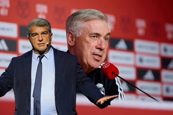 Ancelotti tuvo palabras para Joan Laporta durante la rueda de prensa de esta mañana