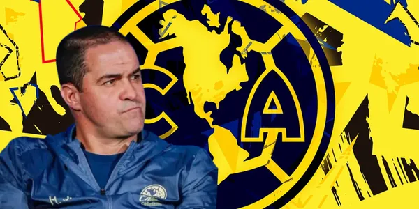 André Jardine junto al escudo del América / FOTO FACEBOOK