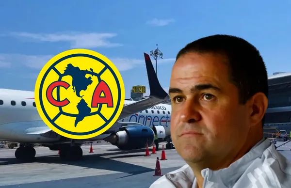 André Jardine y escudo del América/ Foto El Horizonte.