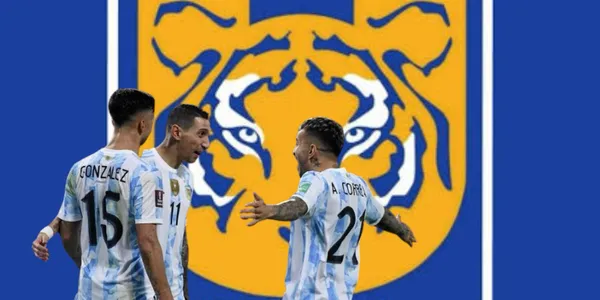 Ángel Correa junto a compañeros de Argentina / FOTO X