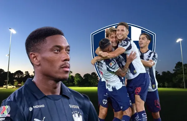 Anthony Martial y jugadores de Rayados/ Foto Pinterest.