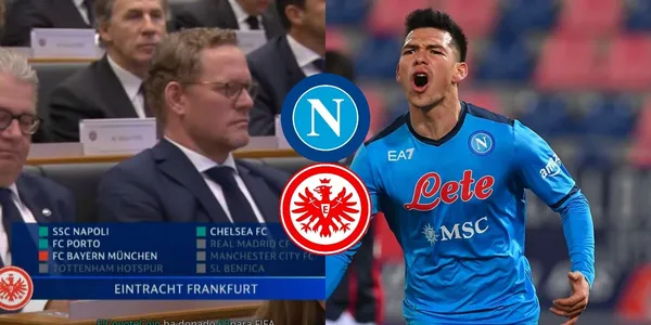 Así fue la reacción de los directivos del Frankurt al ver que se enfrentarán a Lozano en Champions League