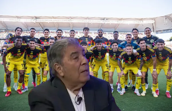 Carlos Reinoso y jugadores del América/ Foto MexSport.