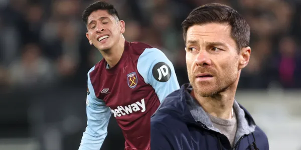 Edson Álvarez durante el cotejo del West Ham United vs. Bayer Leverkusen / Foto: Getty Images