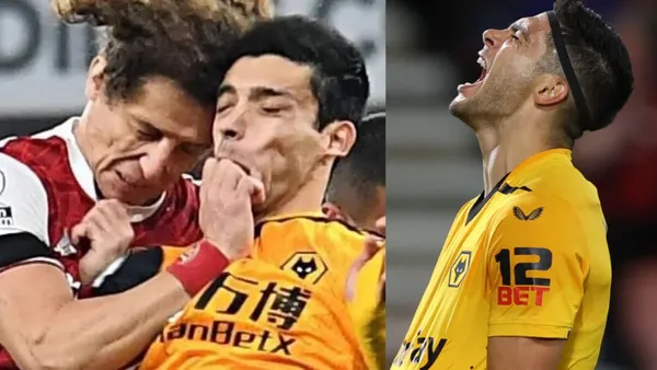 El brasileño David Luiz truncó la carrera de Raúl Jiménez evitando que fuera Italia y ahora uno de sus amigos remataría al mexicano