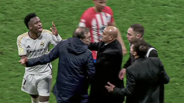 El cruce entre el argentino y el brasieño fue uno de los momentos más tensos del partido