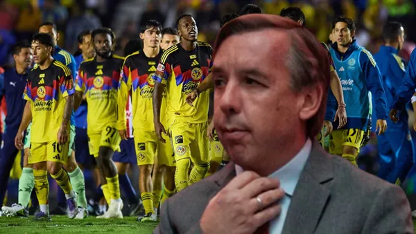 Emilio Azcárraga y jugadores del Club América