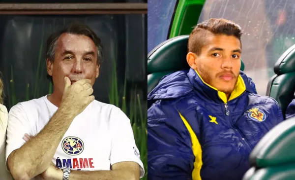 Emilio mira cotejo, a la derecha, dos Santos en banca (Fuente: Mexsports)