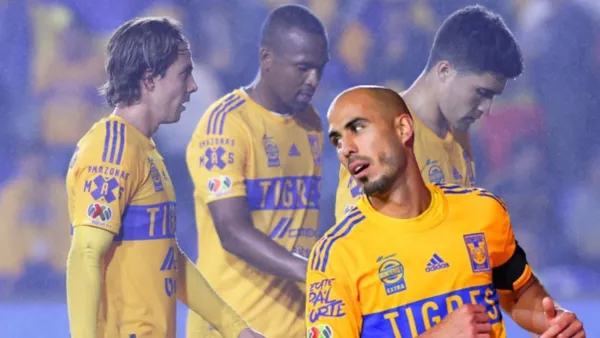 Equipo de Tigres y Guido Pizarro/ Foto: Claro Sports