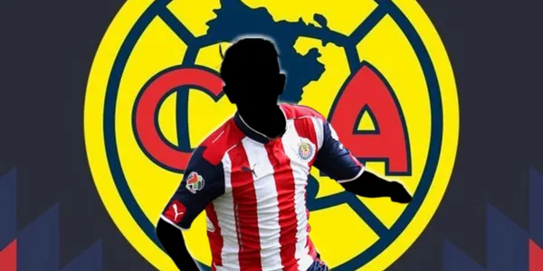 Futbolista incógnito de Chivas junto al escudo del América / FOTO FUTBOL TOTAL