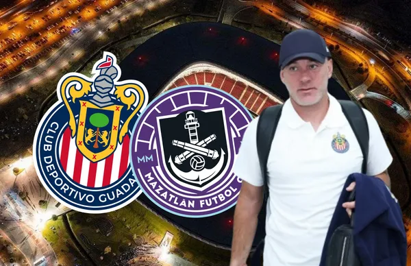 Gabriel Milito, escudos de Chivas y Mazatlán/ Foto Telediario.