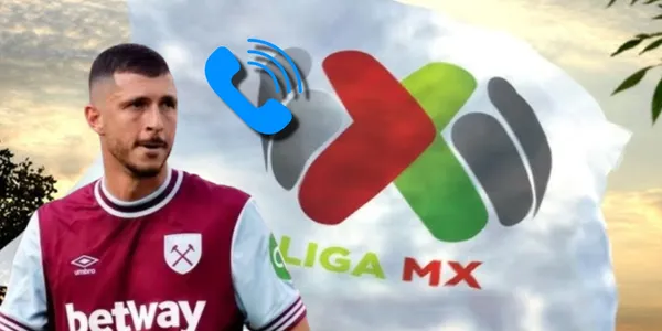 Guido Rodríguez junto al logo de la Liga MX / FOTO RÉCORD