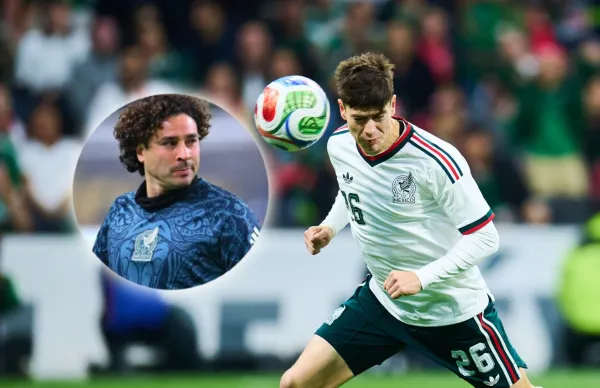 Guillermo Ochoa fue suplente en este duelo frente a los lusitanos en el Estadio Azteca.