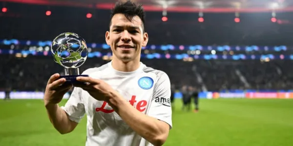 Hirving Lozano destacó en el partido de ida entre Frankfurt y Napoli por los octavos de final de la Champions League
