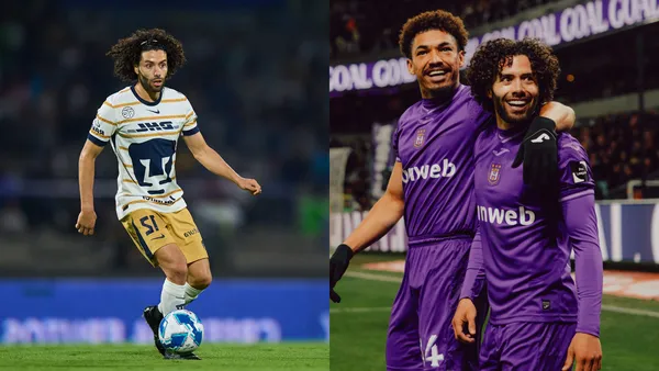 Huerta en Pumas y Anderlecht | Fotos: Mex Sport y @rscanderlecht