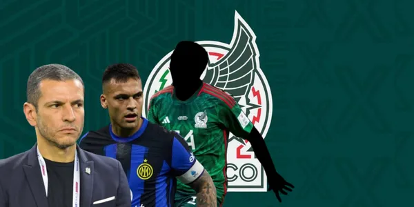 Jaime Lozano, Lautaro Martínez y jugador incógnito de la Selección Mexicana / FOTO X