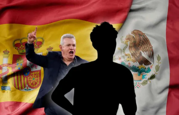 Javier Aguirre y silueta de jugador/ Foto Milenio.