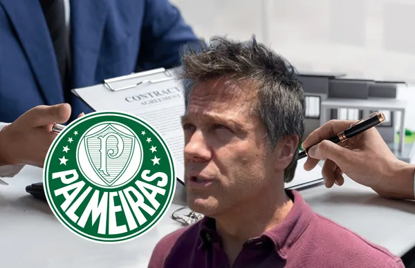 José Antonio Noriega y escudo del Palmeiras/ Foto Smart Business Trend.