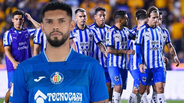 Jugadores de Rayados y Omar Alderete en Getafe/ Foto: SoloRayados