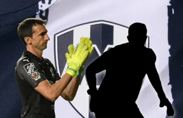 Marcelo Barovero y silueta de portero/ Foto Rayados.