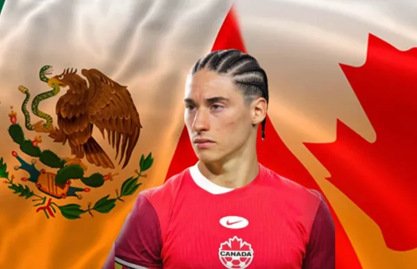 Marcelo Flores, bandera de México y Canadá/ Foto Air Sea Cargo