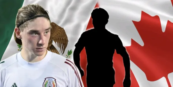 Marcelo Flores junto a futbolista incógnito / FOTO CLARO SPORTS