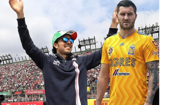 Nadie quiso quedarse abajo del monoplaza de Sergio Pérez.