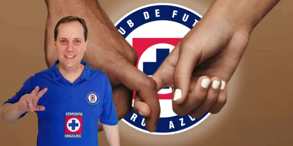 Paco Villa con la playera de Cruz Azul / Foto: TUDN