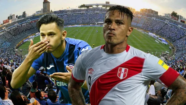 Paolo Guerrero y Ángel Romero, el Estadio de los Deportes de fondo