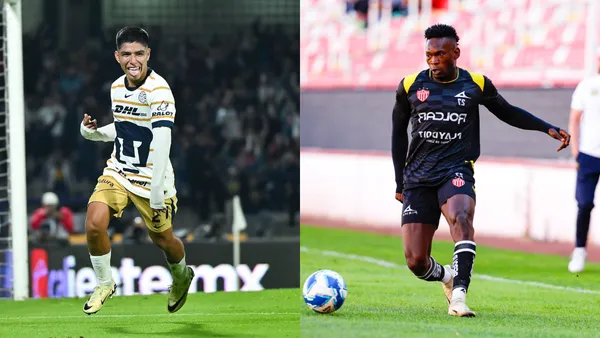 Piero Quispe y Cambindo | Fotos: @PumasMX y @ClubNecaxa