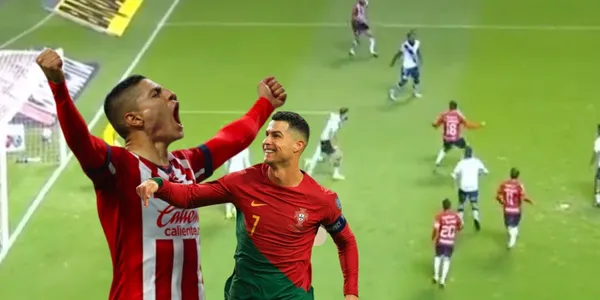 Ronaldo Cisneros anota el 2 a 0 ante Puebla y hace un homenaje a lo Cristiano Ronaldo