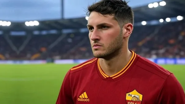 Santiago Giménez con la playera de la Roma