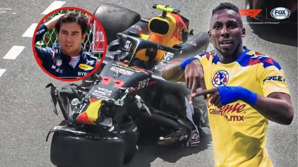 Sergio Pérez tras el accidente automovilístico que sufrió en Mónaco