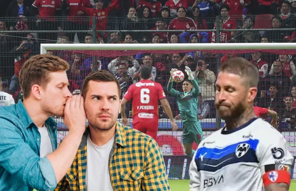 Sergio Ramos, hombre hablando al oído a otro/ Foto Toluca.