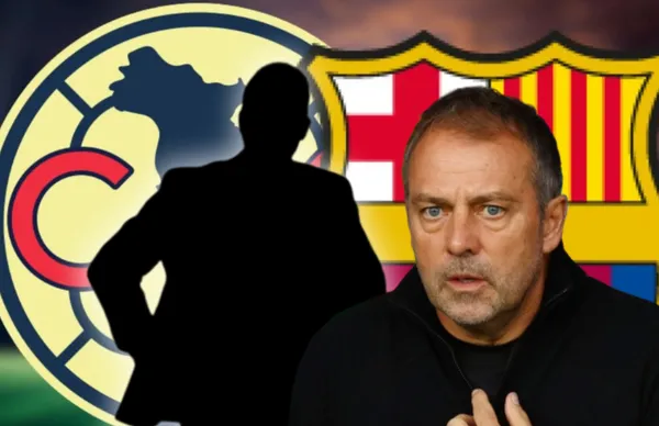 Silueta de entrenador y Hansi Flick/ Foto Pasión Águila.