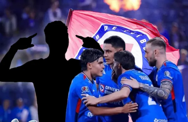 Silueta de jugador y elementos de Cruz Azul/Foto Fútbol Total.