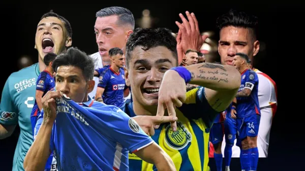 Uriel Antuna, Dupuy, Viñas, Funes Mori y Falcao en la portada con equipo de Cruz Azul