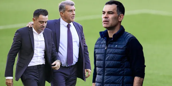 Xavi Hernández y Joan Laporta en instalaciones del Barcelona / Foto: Eurosports