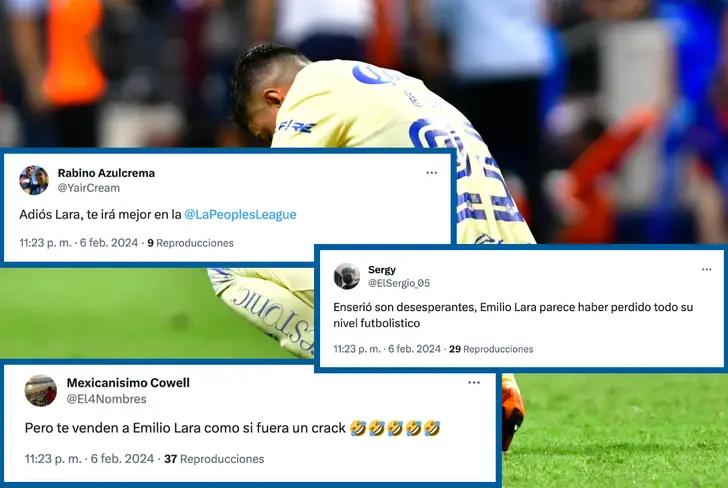 Afición del América critica a Emilio Lara