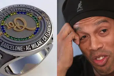 A Ronaldinho le dieron un anillo con errores ortográficos y mira lo que hará con la joya.