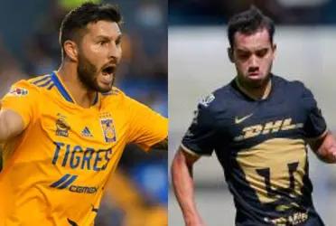 Adrián Aldrete fue el único de Pumas que puso en su lugar a André Pierre Gignac en el Pumas vs Tigres.