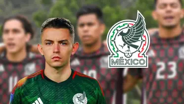 Álvaro Fidalgo con la playera de la Selección Mexicana