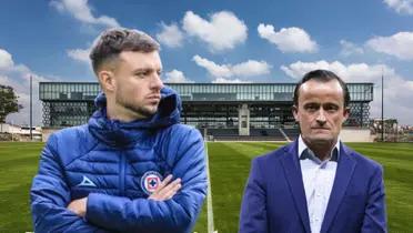 Anselmi y Mikel Arriola en las instalaciones de el CAR