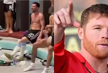 Ante los festejos por la Copa del Mundo, el Canelo volvió con los argentinos