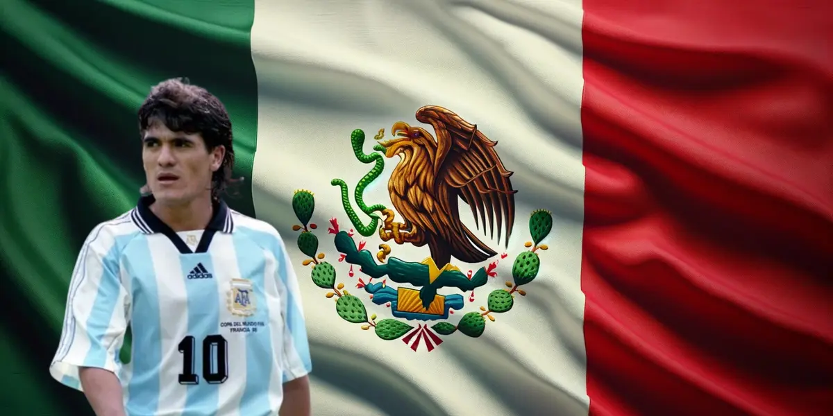 Ariel Ortega con la 10 de la Selección de Argentina / FOTO El Gráfico